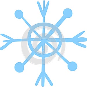 Snowflake vector cold winter ice freeze snow icon