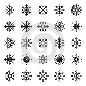 Snowflake Vector symbol graphic crystal frozen decoration for design from the background