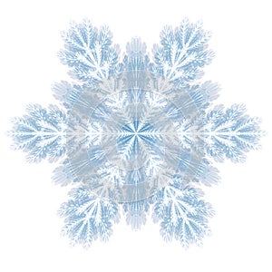 Snowflake on white