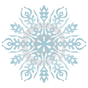 Snowflake on a white background.