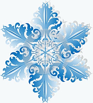 Snowflake on a white background vector illustration