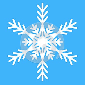 Snowflake winter christmas decoration. Crystal snowflake geometric