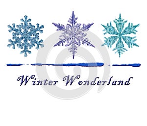 Snowflake Winter Holidays Card Design.