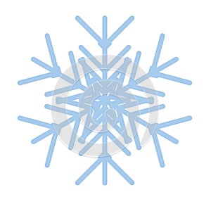 Snowflake winter new year blue art symbol icon