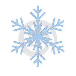 Snowflake winter new year blue art symbol icon