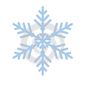 Snowflake winter new year blue art symbol icon