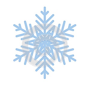 Snowflake winter new year blue art symbol icon