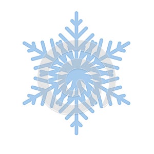 Snowflake winter new year blue art symbol icon