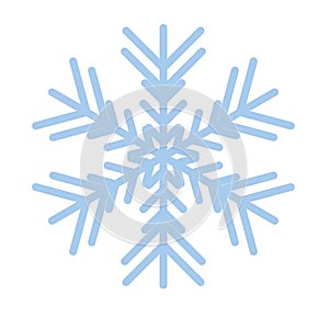 Snowflake winter new year blue art symbol icon