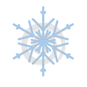 Snowflake winter new year blue art symbol icon