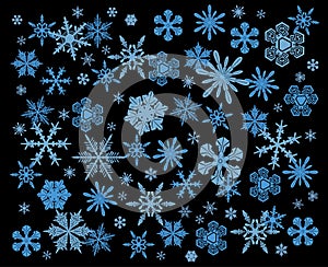 Snowflake winter set. Vector