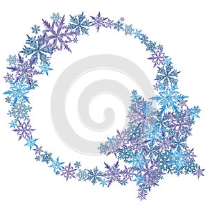 Snowflake Wreath Decorated with Star Shape.