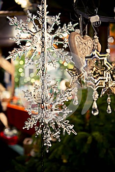 Snowflakes as christmas-tree decoration