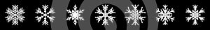 Snowflakes big set icons. Isolated Snowflake Collection. Flake crystal silhouette collection.