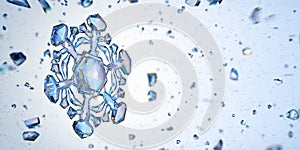 Snowflakes Blue Ice Crystal Winter Symbol