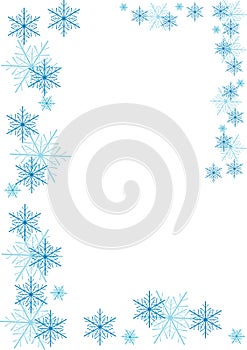 Snowflakes border