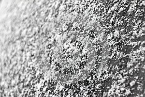 Snowflakes on a car glass close-up