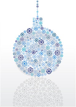 Snowflakes christmas ball