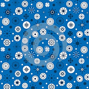 Snowflakes Christmas seamless pattern