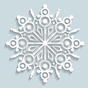 Snowflakes cut paper