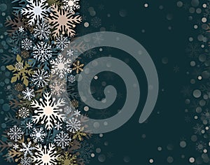 Snowflakes design for winter with place text space