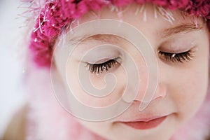 Snowflakes on eyelashes