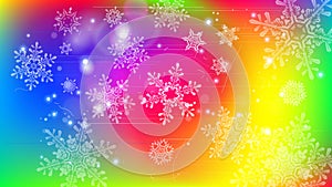 Snowflakes and festive lights - vector background