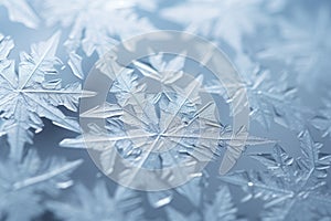 snowflakes on a frosted glass background