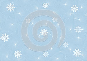 Snowflakes and frozen twirl