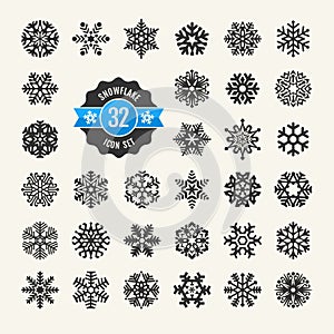 Snowflakes icon set