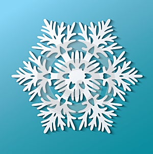 snowflakes in papercut style