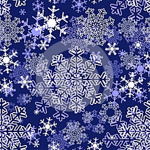 Snowflakes repeat Pattern