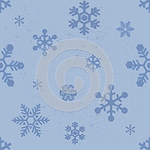 Snowflakes seamless pattern