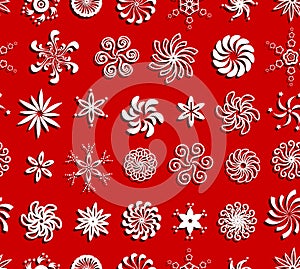 Snowflakes seamless pattern