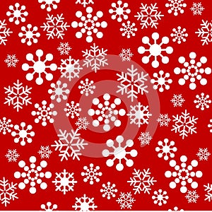 Snowflakes seamless pattern