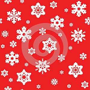 Snowflakes seamless pattern