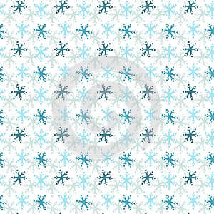 Snowflakes seamless pattern. Winter holiday background. Christmas and New Year design wrapping paper design.