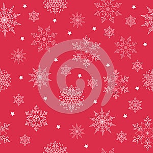 Snowflakes seamless pattern for your graphic designe. Polka dots.