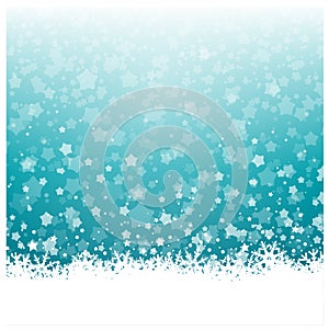 Snowflakes and Stars Christmas Background