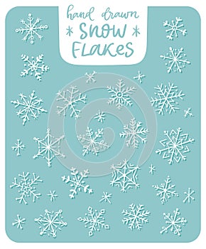 Snowflakes vector icons frozen frost star Christmas decoration snow winter flakes