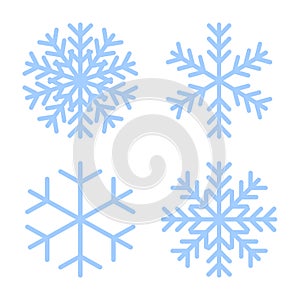 Snowflakes vector set