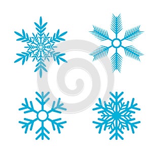 Snowflakes vector set. snow flake icon