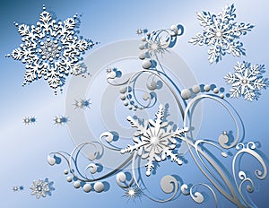 Snowflakes Winter or Christmas