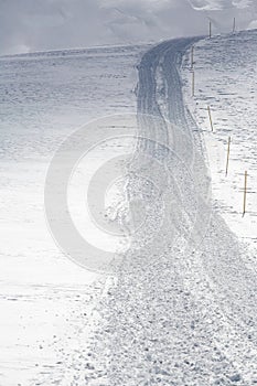 Snowgroomer tracks