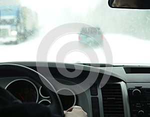 Snowing Driving Winter