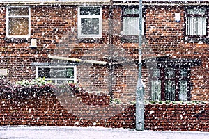 Snowing House England UK