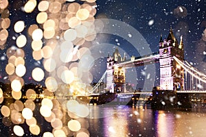 snowing in london - winter in the city