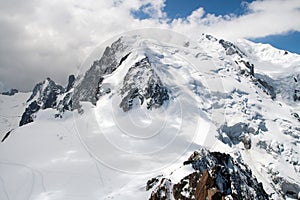 Snowly peaks in european Alps