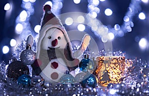 Snowman 7 brought Christmas balls