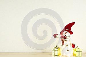 Snowman as a symbol of Christmas and New Year